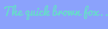 Image with Font Color 68DACC and Background Color 8BA2FC